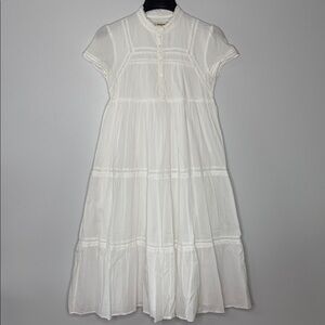 Zadig & Voltaire Seraphina Tiered Midi Dress - Classic High Neck Size 14 S